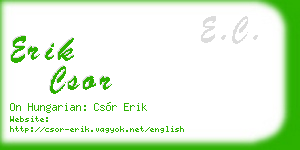 erik csor business card
